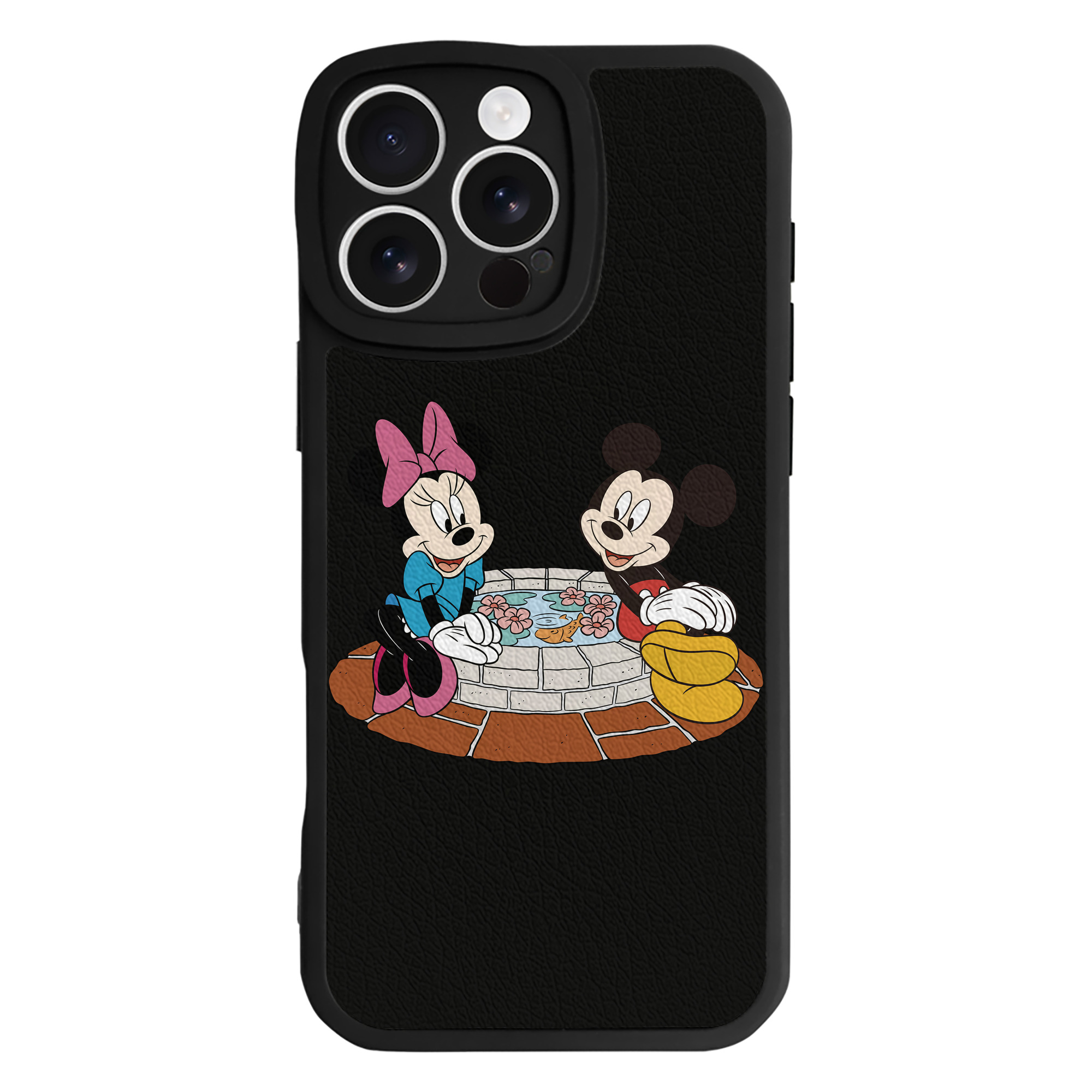 （画像用） ミッキーマウス Mickey Mouse 【iPhone 16シリーズ対応】シリコンスマホケース（レザー調） 材質：シリコン